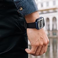 Vista 5 de Fullife Paquete de 6 fundas impermeables para Apple Watch Series 6/5/4/SE con protector de pantalla de vidrio templado, funda protectora completa