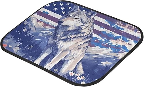 Miniatura 10 de Alfombrillas de látex de flores hippie resistentes a la abrasión, 4 piezas, para automóviles, SUV, pistas, accesorios de decoración de automóviles