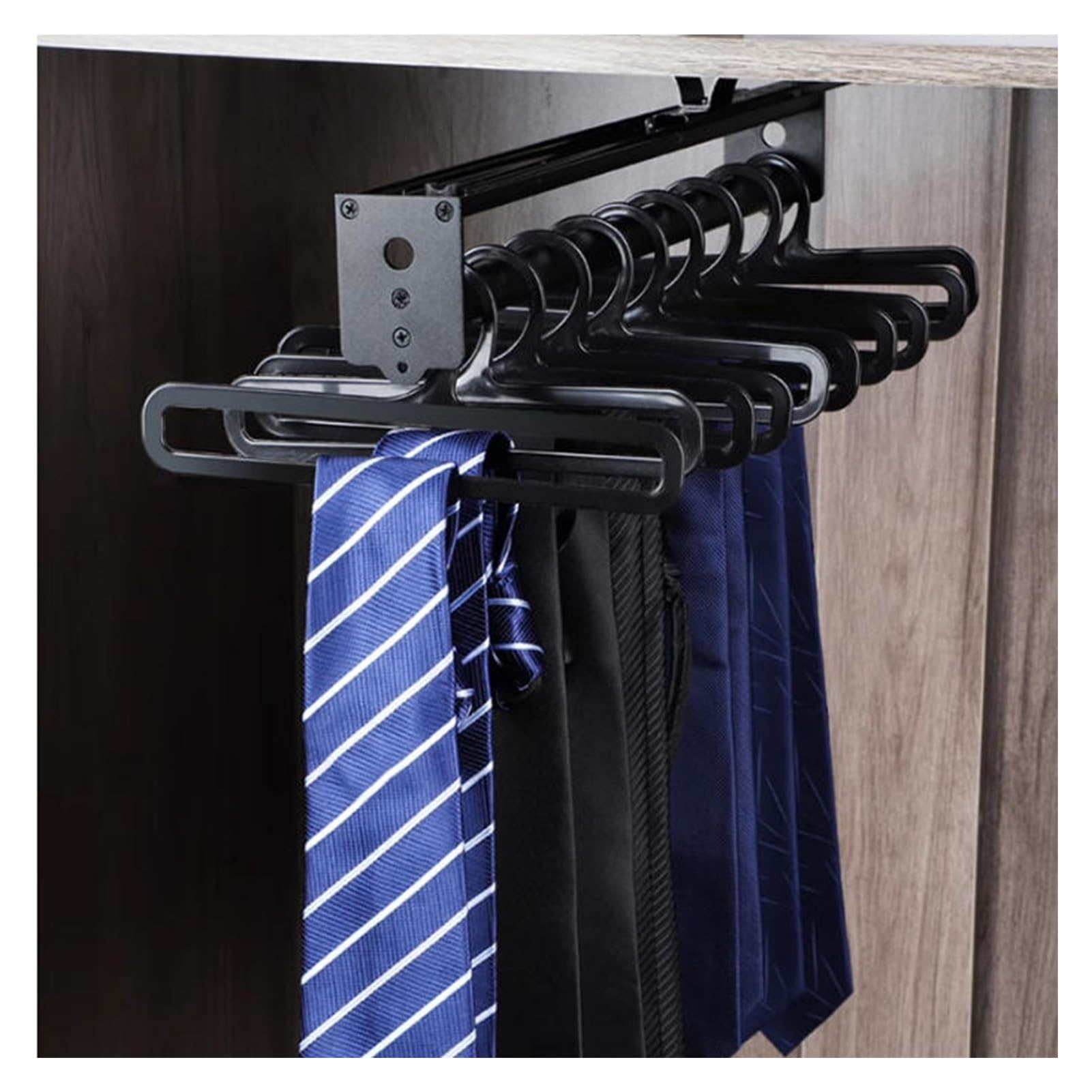 Genérico Perchero retráctil para Pantalones para Armario - Perchero Que Ahorra Espacio, soporta hasta 30 kg - Ideal para organizar Vaqueros y Pantalones, 30 cm de Ancho