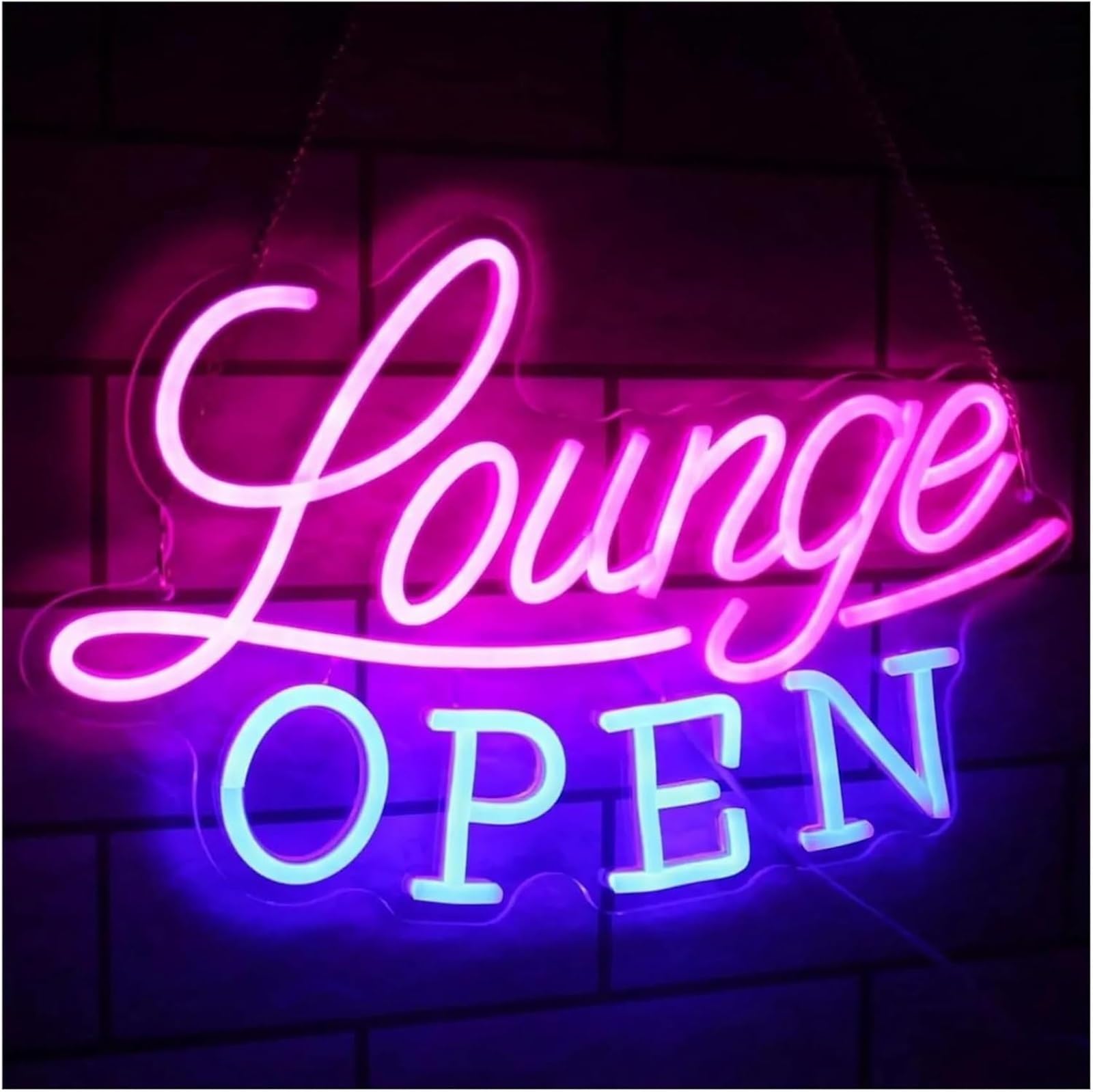 neon light sign For neon lamp loanword Lounge Open for Sign Dimmable