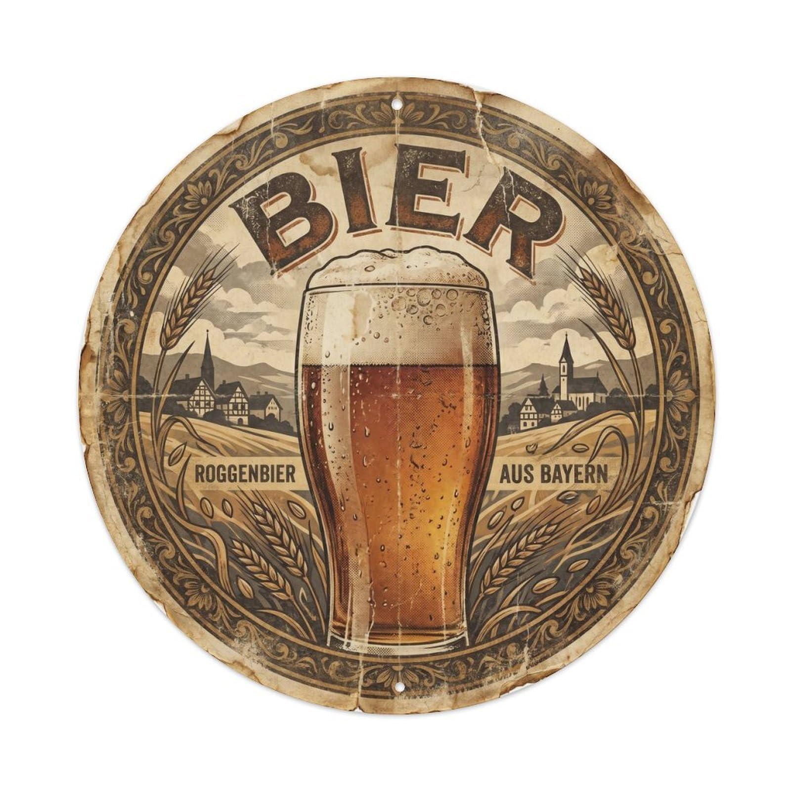 Craft Beer Pub Brewery German Culture Lager Mug Classic Metal Tin Sign