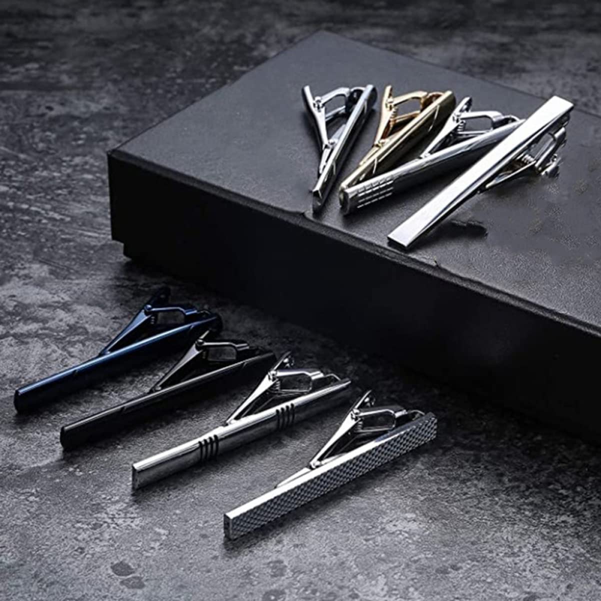 LIFKOME Clips De Corbata De Los Hombres Padrinos De Boda Remolino Cuello Borgoña Pisacorbatas Hombre Sujeta Corbatas Clip De Corbata De Cobre Clip De Corbata De Moda