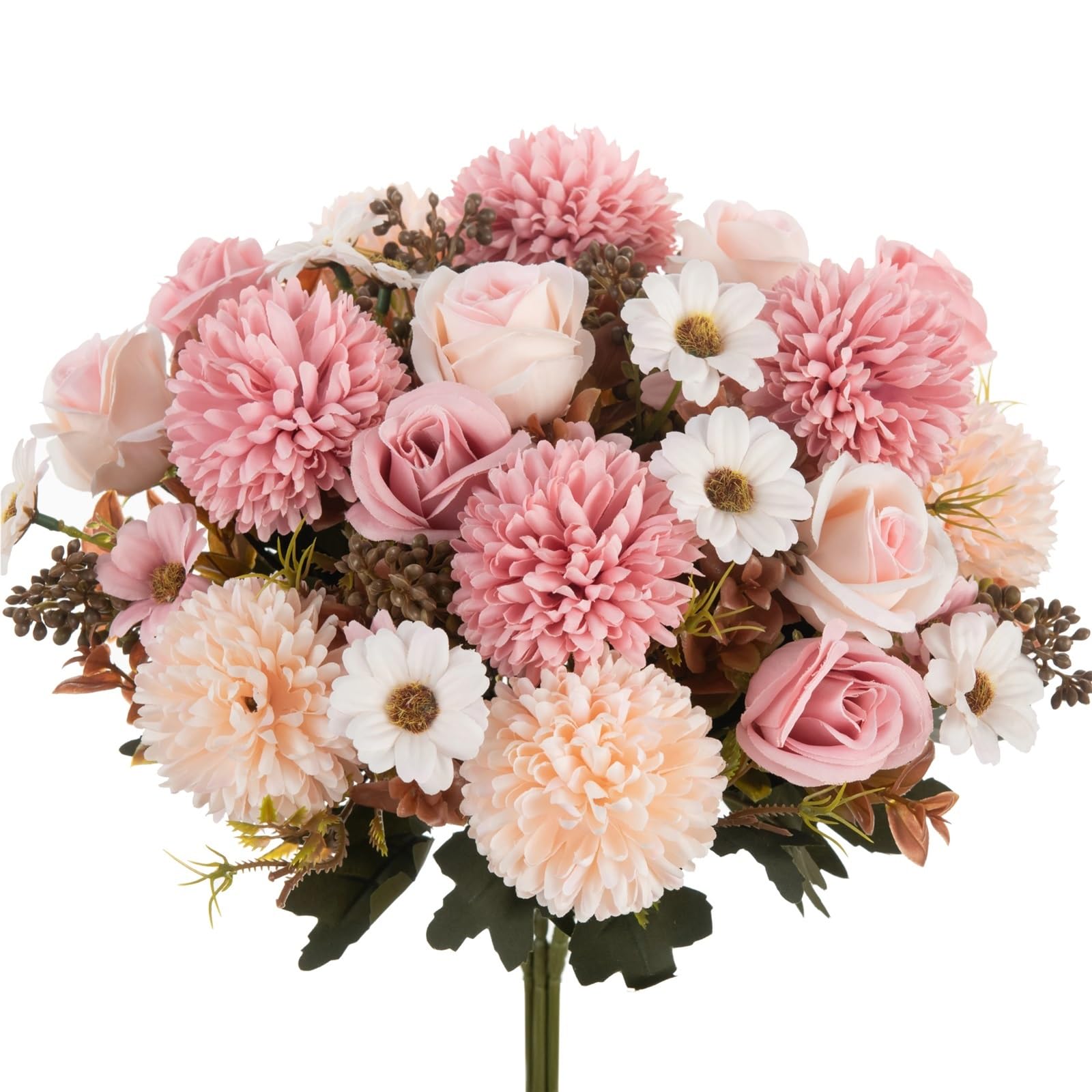 LXLAEOANG Artificial Flower Branches Silk Rose Artificial Flowers For Wedding Home Decoration(Color7)