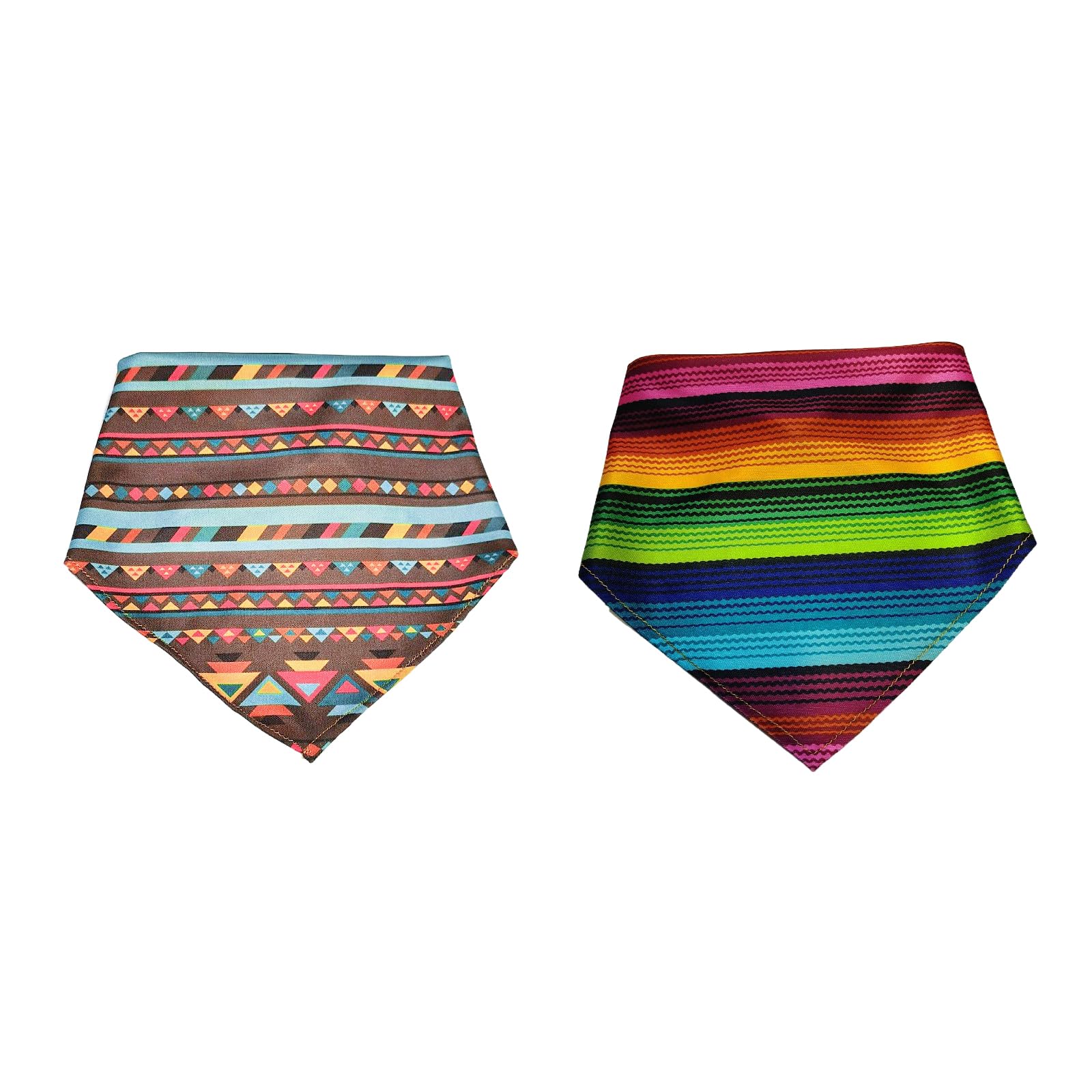 Bandanas para perro, estilo mexicano, pañuelo ajustable para gatos, bandanas para perros pequeños, baberos triangulares lavables para perros, 2 bandanas para perros