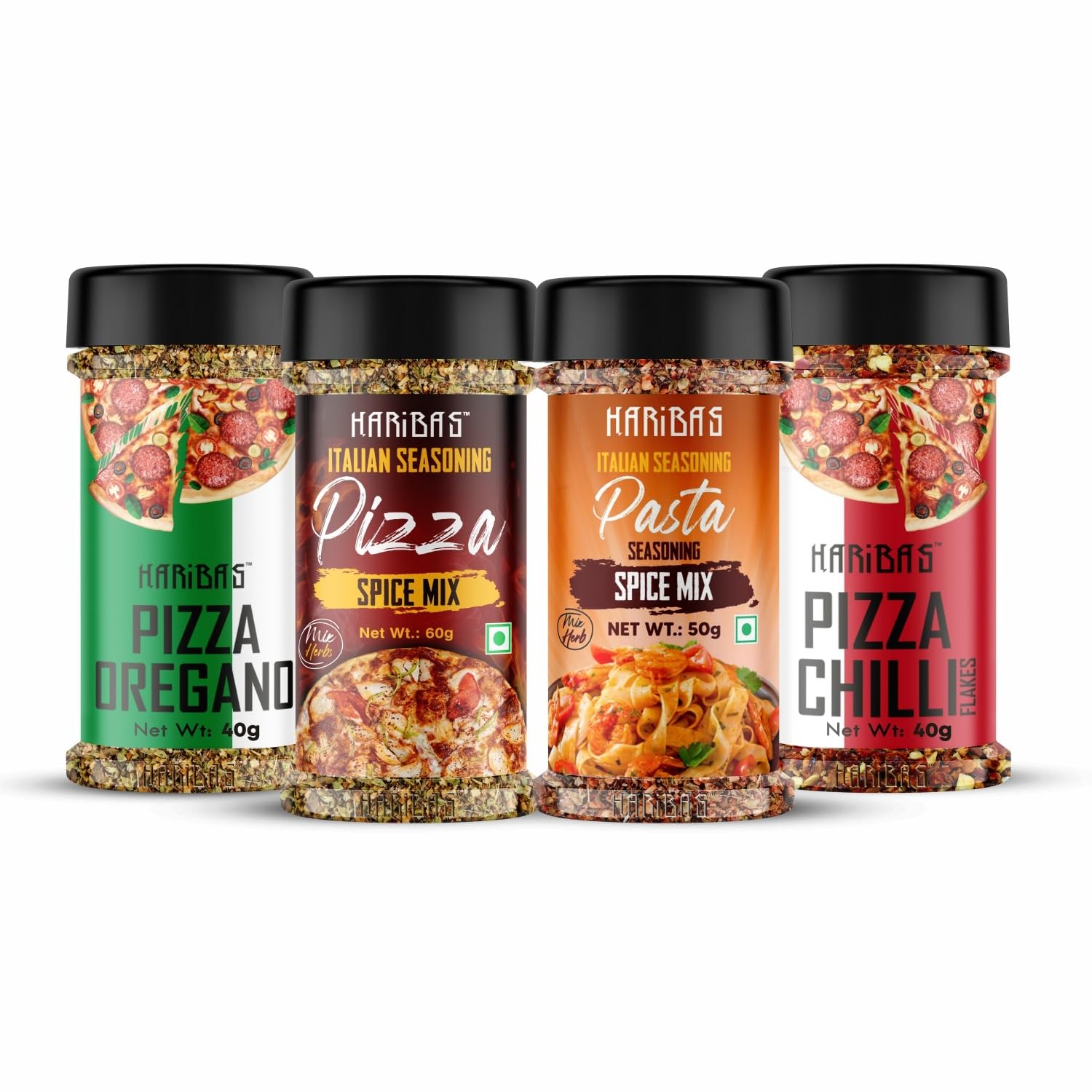 HARIBAS Italian Combo Pasta 50gm, Chilli Flakes 40gm, Oregano 40gm and Pizza Spice Mix 60gm (Pack of 4) (B09GM3F6PW) Amazon Price History, Amazon Price Tracker