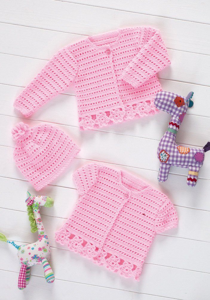 Stylecraft Wondersoft 4 Ply Cardigans & Hat Crochet Pattern 8571