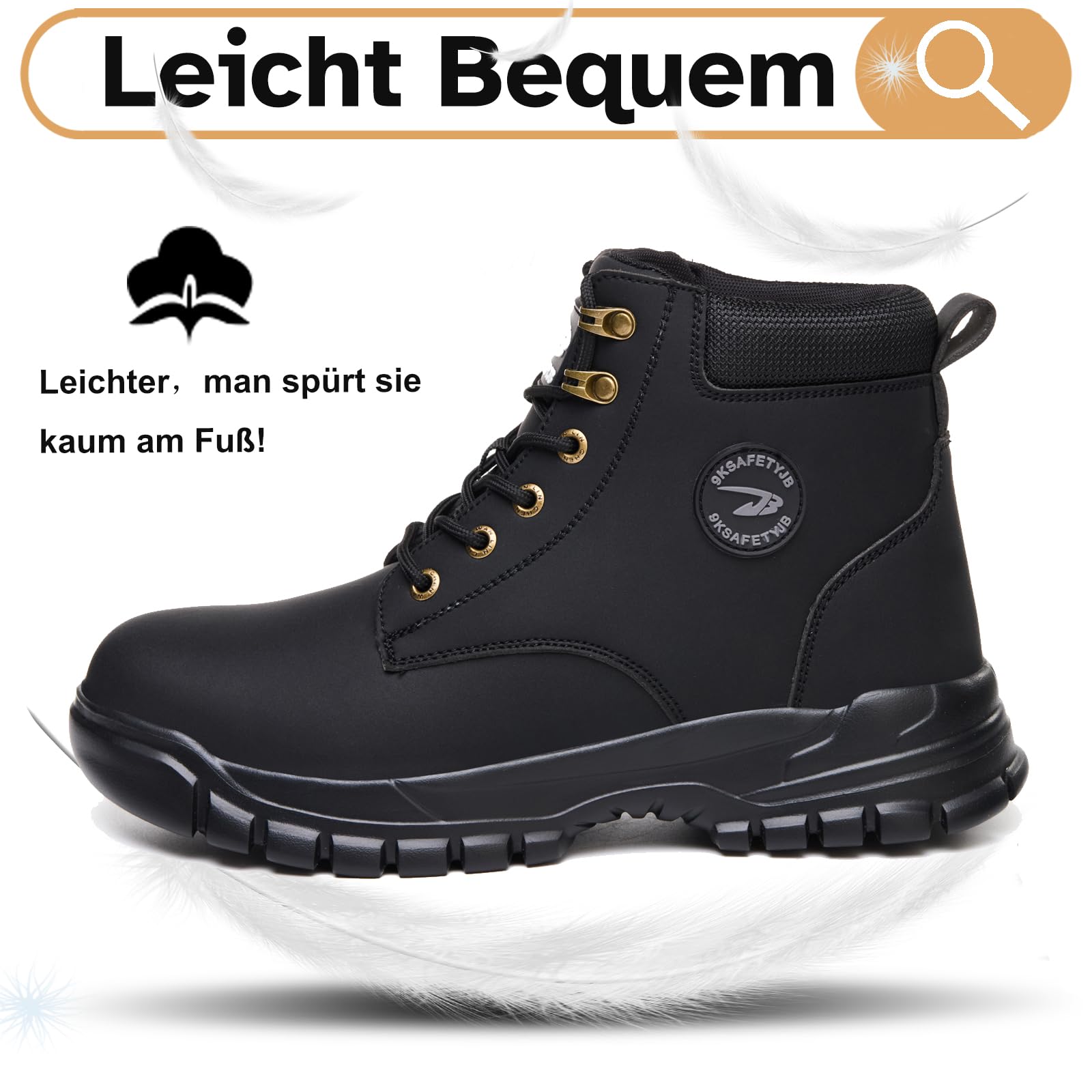 Chaussures de Sécurité Hommes Femmes Imperméable Bottines de Sécurité avec Embout en Acier Légère Montante Chaussures de Travail Antidérapant Basket de Securite