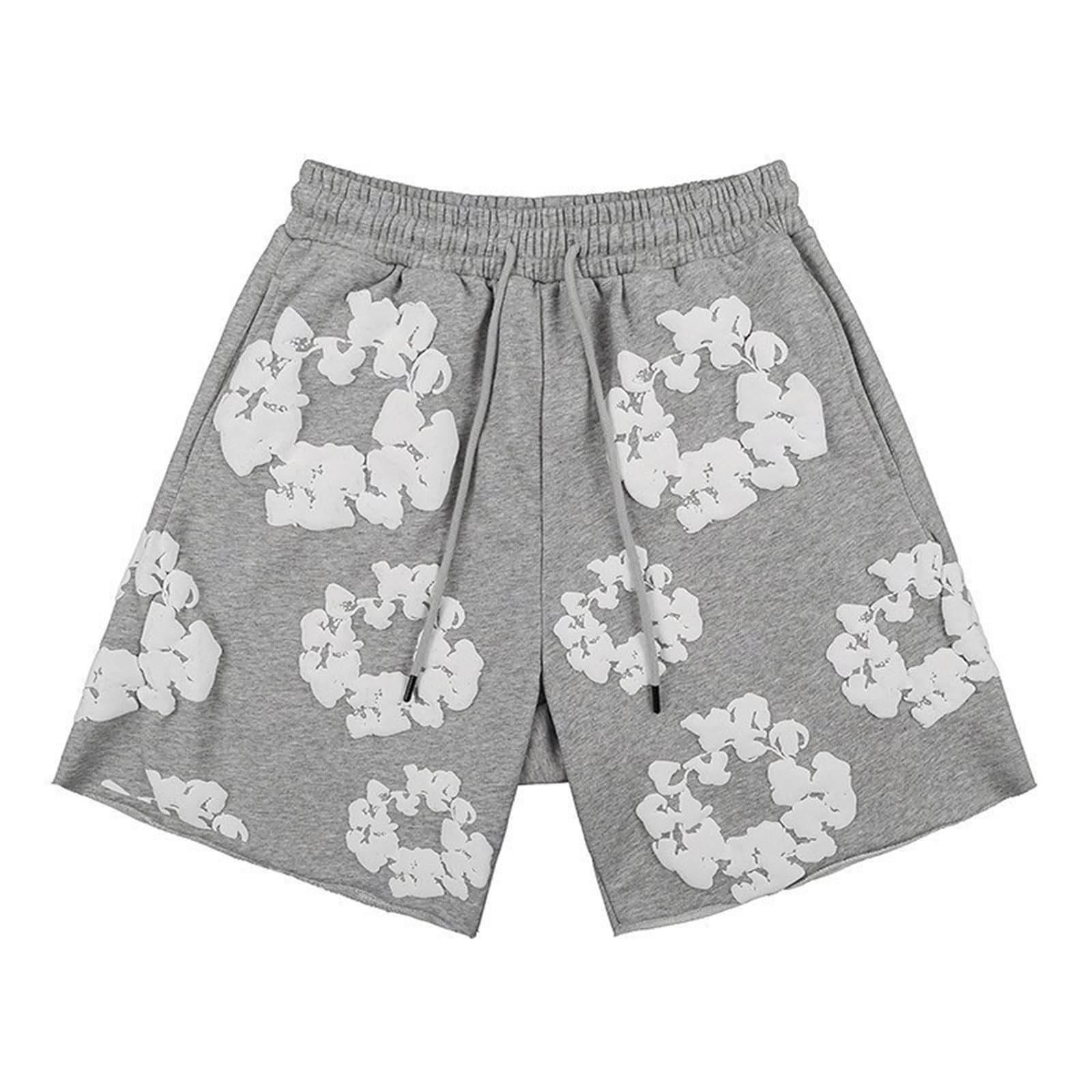 Conjunto Hombre con Estampado Espuma, Chandal Hombre Verano de 2 Piezas Traje de Jogging de Verano Y2K Camiseta de Manga Corta Pantalones Cortos Hip Hop Chándal para Unisex