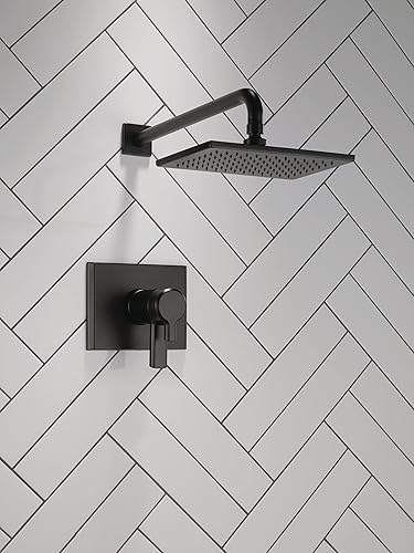 Miniatura 3 de Delta Faucet Pivotal TempAssure - Grifo de ducha negro mate con cabezal de ducha de lluvia negro mate, cabezal de ducha de lluvia, sistema de ducha