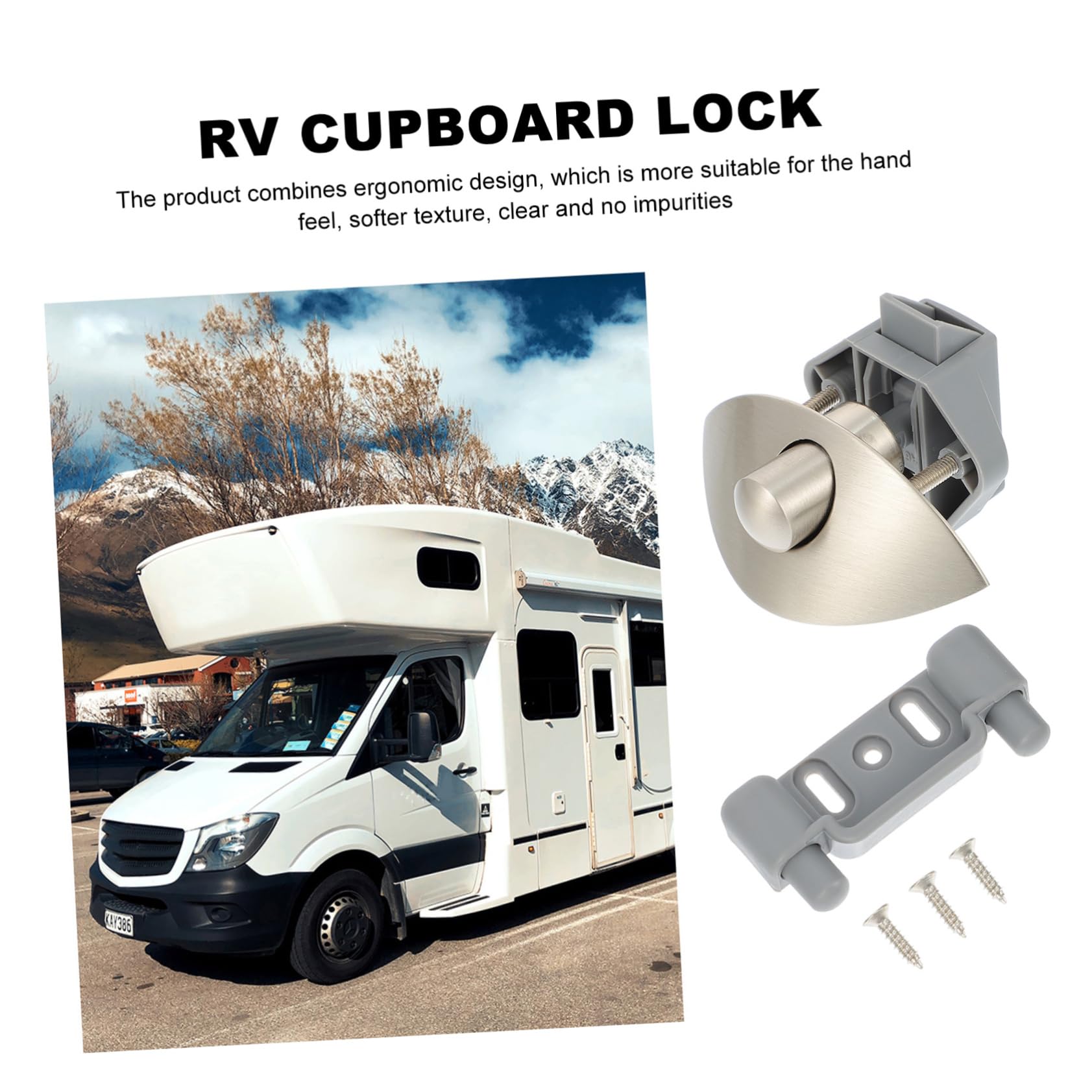 NUOBESTY 4 Sätze Rv Push Lock Praktische Druckknopf Verriegelung für Wohnmobile Möbel und Zinklegierung Installieren Langlebig und Vielseitig Einsetzbar