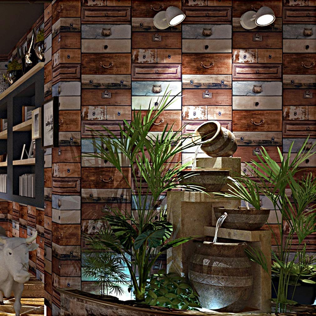 Papier peint industriel 3D pour transformer un mur vide en décor de bar rétro