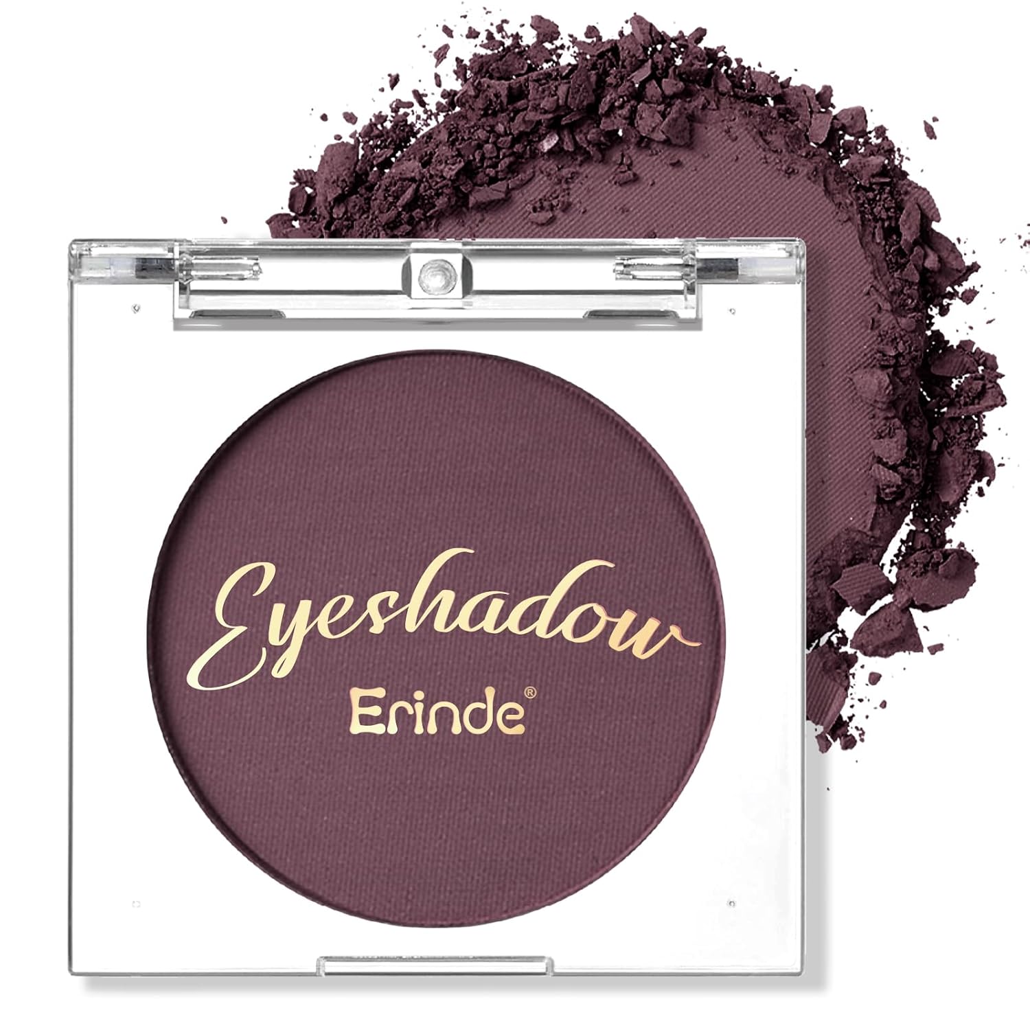 Erinde Deep Dark Mauve Plum Purple Single Eyeshadow Makeup, Smokey Eggplant Purple Neutral Matte Eye Shadow for Older Women, High Pigment Lightweight Blendable Eye Shadow Palette Sombra Para Ojos, 08