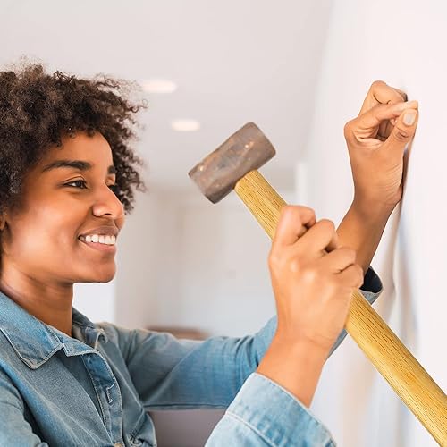 Miniatura 5 de Paquete de 3 asas de repuesto para martillos de trineo, mango de martillo de trineo pequeño de 12.7 pulgadas, herramienta de madera de repuesto para