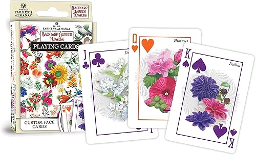 Miniatura 4 de MasterPieces Officially Licensed Farmer's Almanac Flowers Playing Cards - 54 Card Deck for Adults