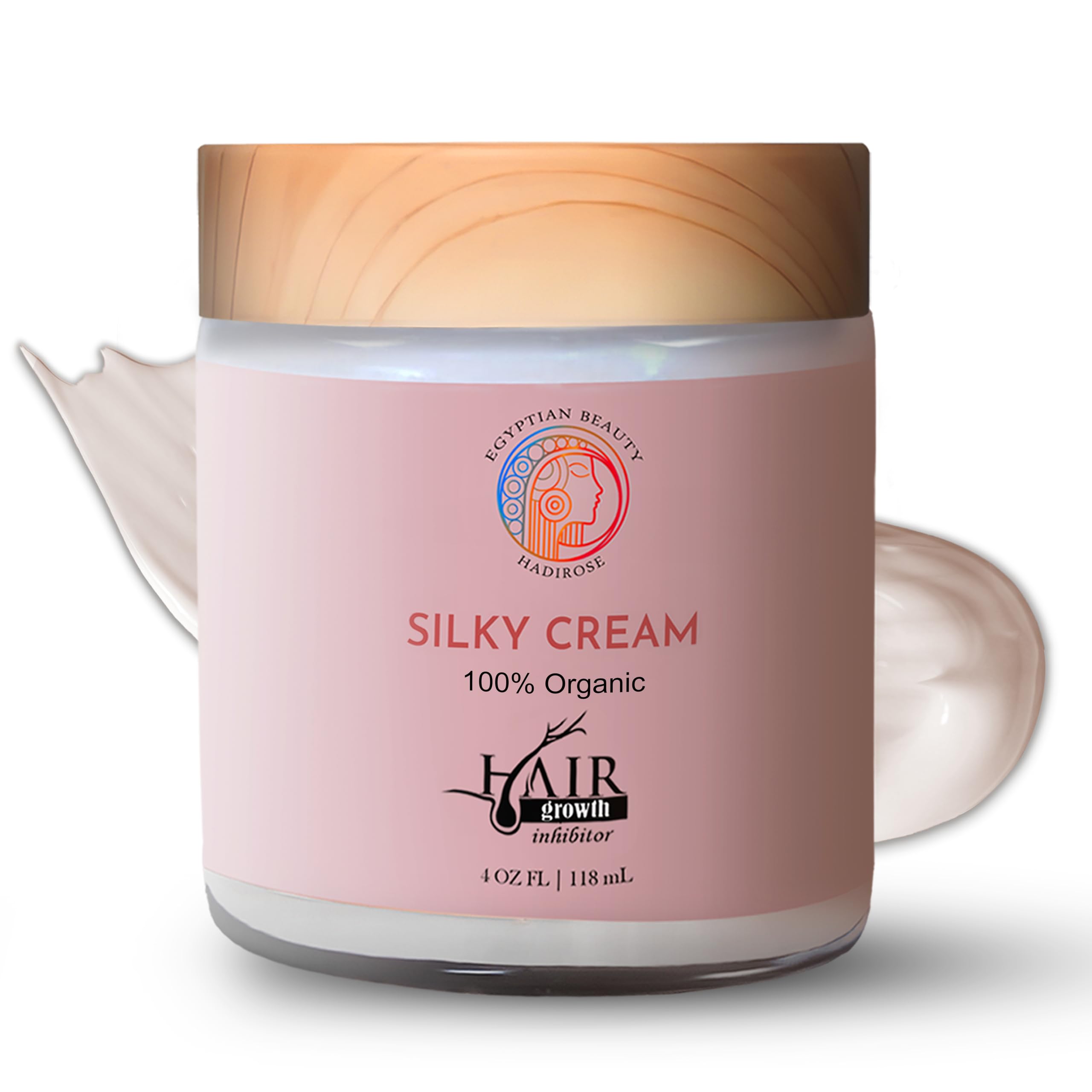 Egyptian Cyperus Rotundus Organic Hair Removal Maintenance Cream | Organic Red Saad Oil Concentrate | Post-Wax Care | Rose, Jasmine & Lavender Scented | Made in the USA.