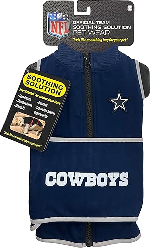 Miniatura 8 de NFL Dallas Cowboys - Chaleco calmante para la ansiedad para perros, para perros y gatos con ansiedad, miedos, fuegos artificiales, ruidos fuertes,