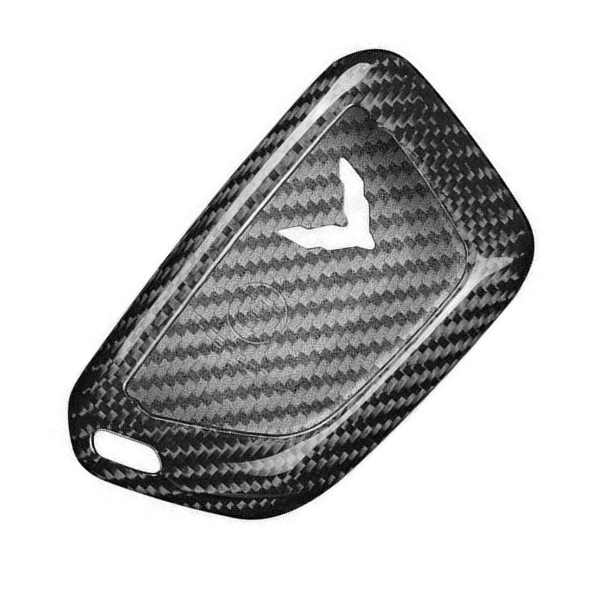 Corvette C8 Real Carbon Fiber Key Fob Remote Cover Shell 2020 2021 2022 2023 2024 (Black Carbon)