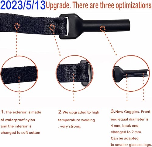 Miniatura 2 de KSACLE Correa ajustable para gafas, paquete de 4 correas para lentes sin cola, retenedor de gafas de cuerda de ajuste universal, lentes de sol