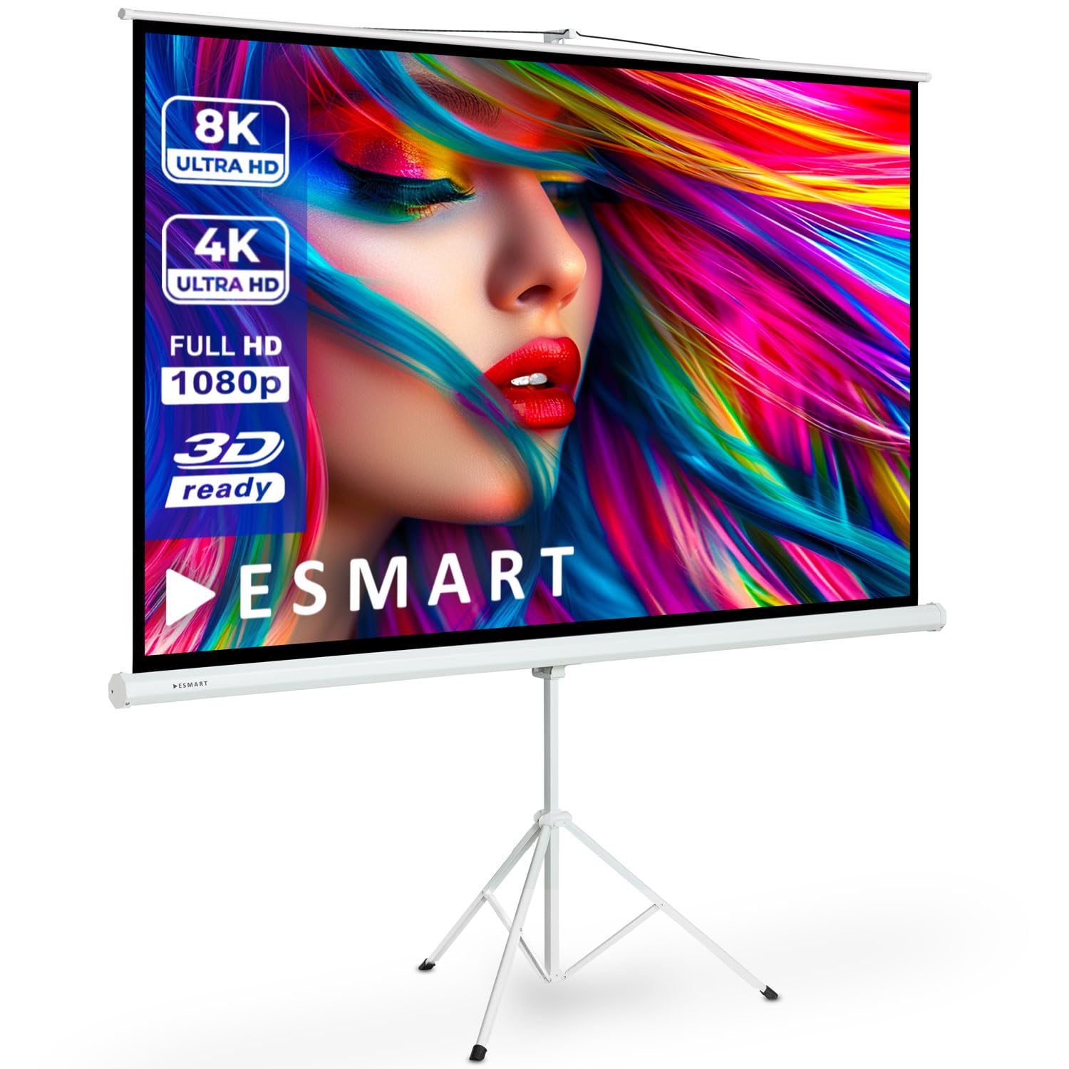 ESMART Profesional MISATI Pantalla de trípode 266 x 149 cm (120") 16:9 | Trípode de Pantalla de proyección de proyector de Cine en casa LCD LED