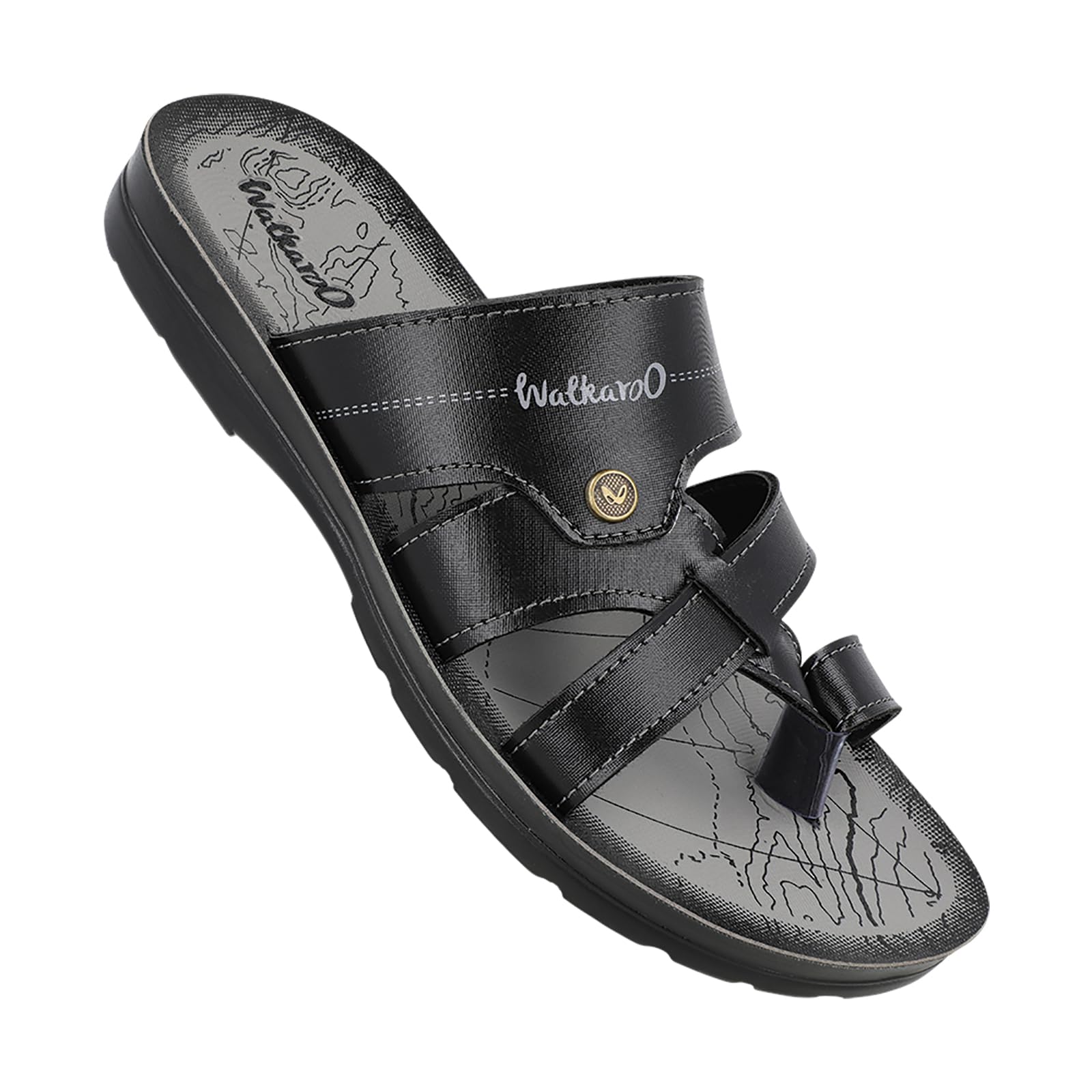 WALKAROO WG5504 Mens Casual Wear and Regular use Sandals - Black (B0CNKJB77L) Amazon Price History, Amazon Price Tracker