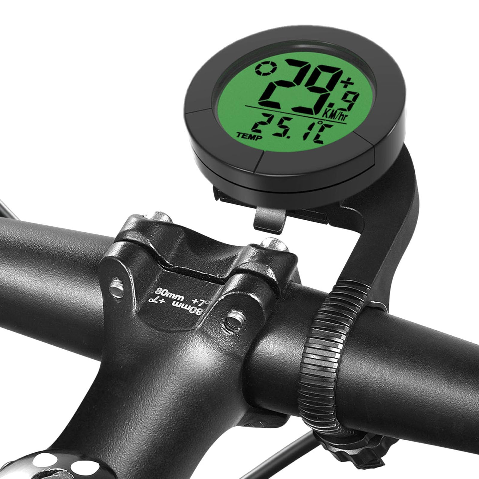 Contachilometri Bici Senza Fili，Circular 23 Function Computer da Bicicletta，Tachimetro Bici per Distanza con retroilluminazione a LED，Computer Bici misura della temperatura impermeabile