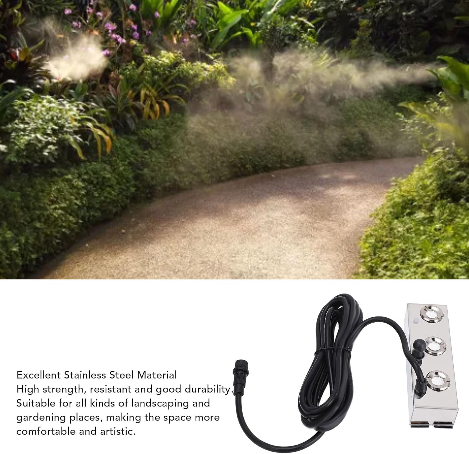 Ultrasonic Mist Maker Fogger, 3 Head 4500ml / H Ultrasonic Fogger Humidifier, Ultrasonic Mister for Pond, Rockery, Halloween, Garden Landscape,Vegetable Preservation