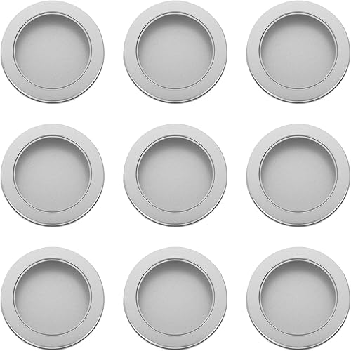 Miniatura 2 de ABOOFAN Tarro de lata de metal, 10 unidades, recipiente redondo para galletas de caramelo con tapa transparente, mini contenedores recargables para