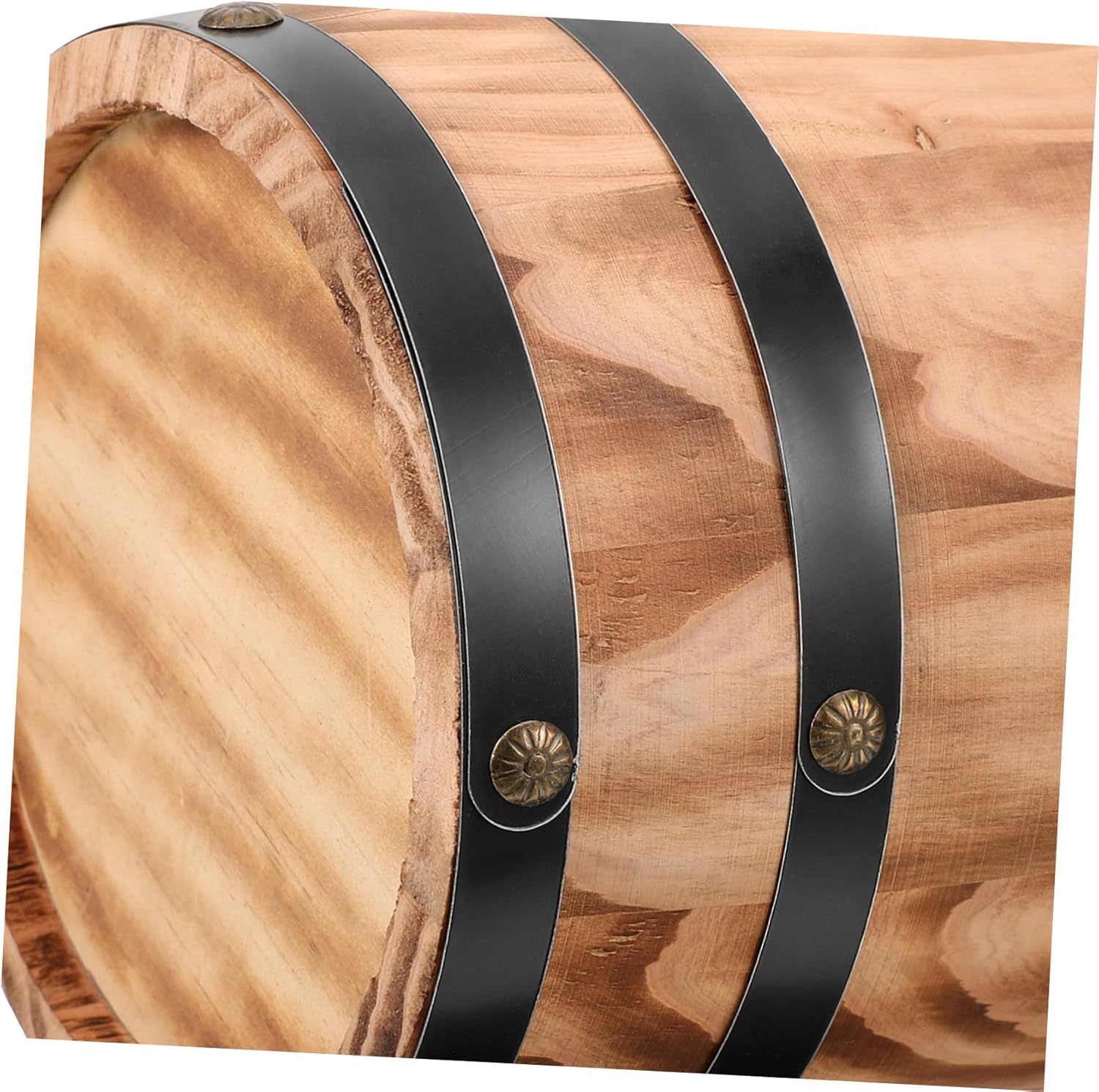 Garneck Wood Barrel Decorative Prop Rustic Wine Bucket for Home Bar Garden Party Natural Oak Craftsmanship Unique Vintage Decor for Photo Shoots and Events