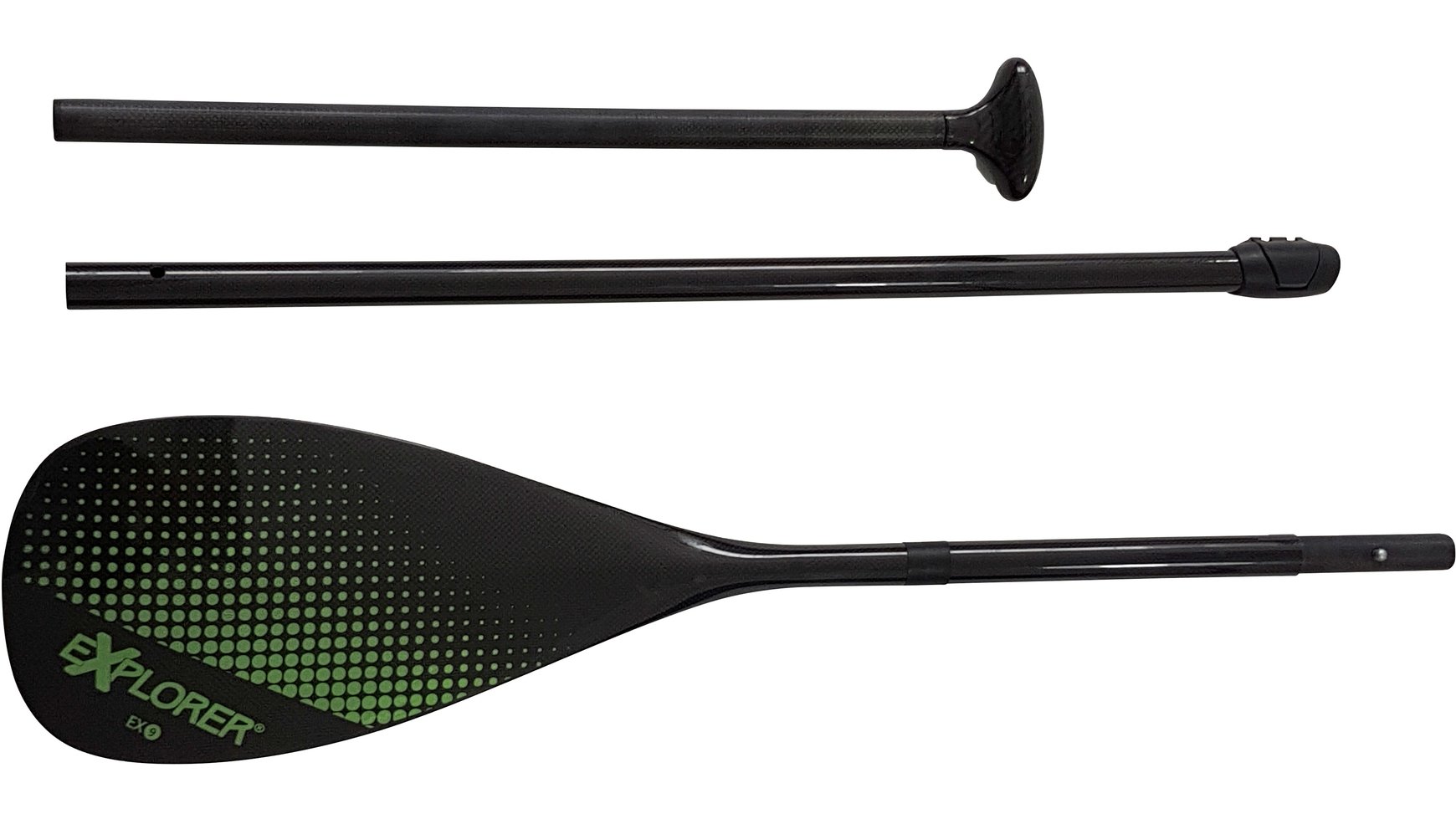 EXPLORER SUP CARBON X-PRO PADDEL LEICHT 680 G STAND UP PADDLE BOARD 3-TLG AQUA