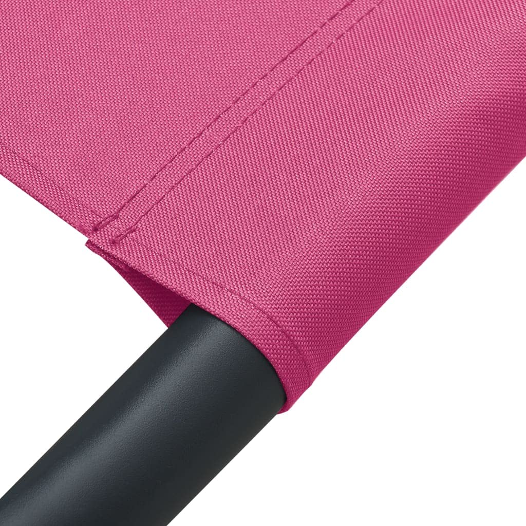 Lettino prendisole con tettuccio parasole e cuscino, rosa, da giardino, pieghevole, per spiaggia, esterni, piscina, con schienale regolabile e resistenza all'acqua, per terrazza e balcone