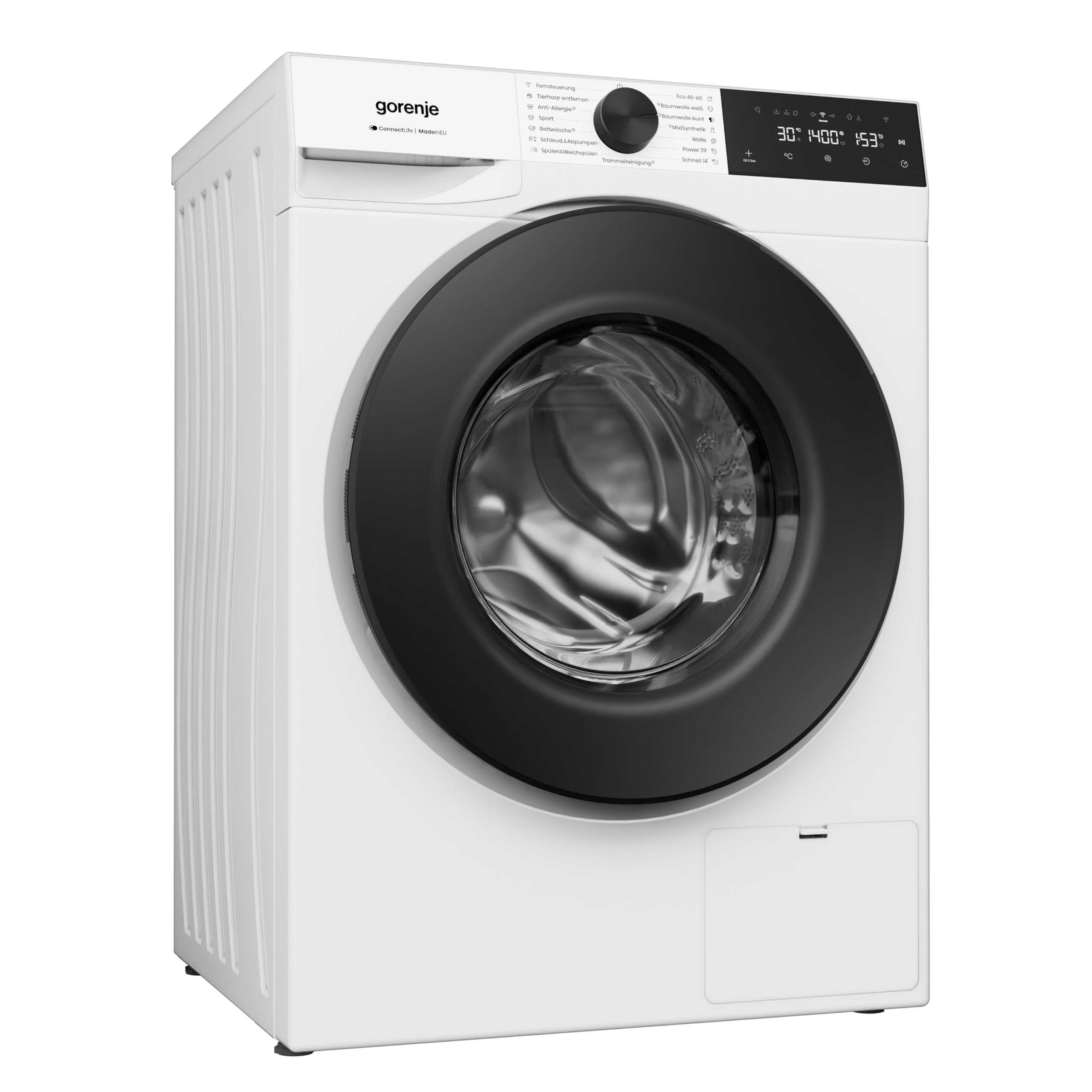 Gorenje W5G494A1P1 Waschmaschine 9 kg 1400 U/min ConnectLife Dampffunktion Weiß