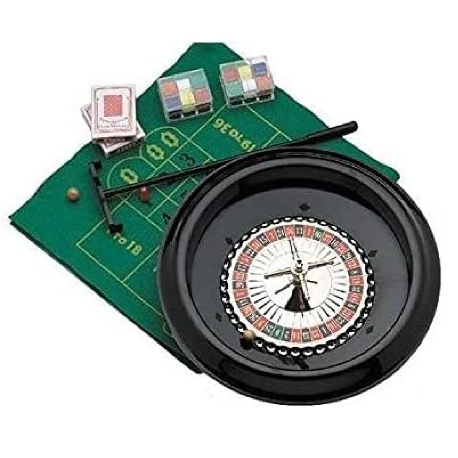 ZEONIK Roulette De Luxe Double Zéro En Bois – Plateau Tournant De Casino 45 Cm Avec Accessoires Métal, Idéal Pour Soirées Jeux Et Cadeaux