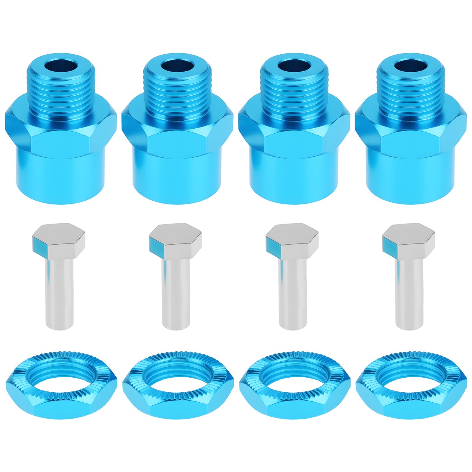 AS Axis Spindleon 1 Set 12mm to 17mm Wheel Hex Hub Adapter Extension Conversion for 1/10 RC Car Upgrade Parts Light Blue