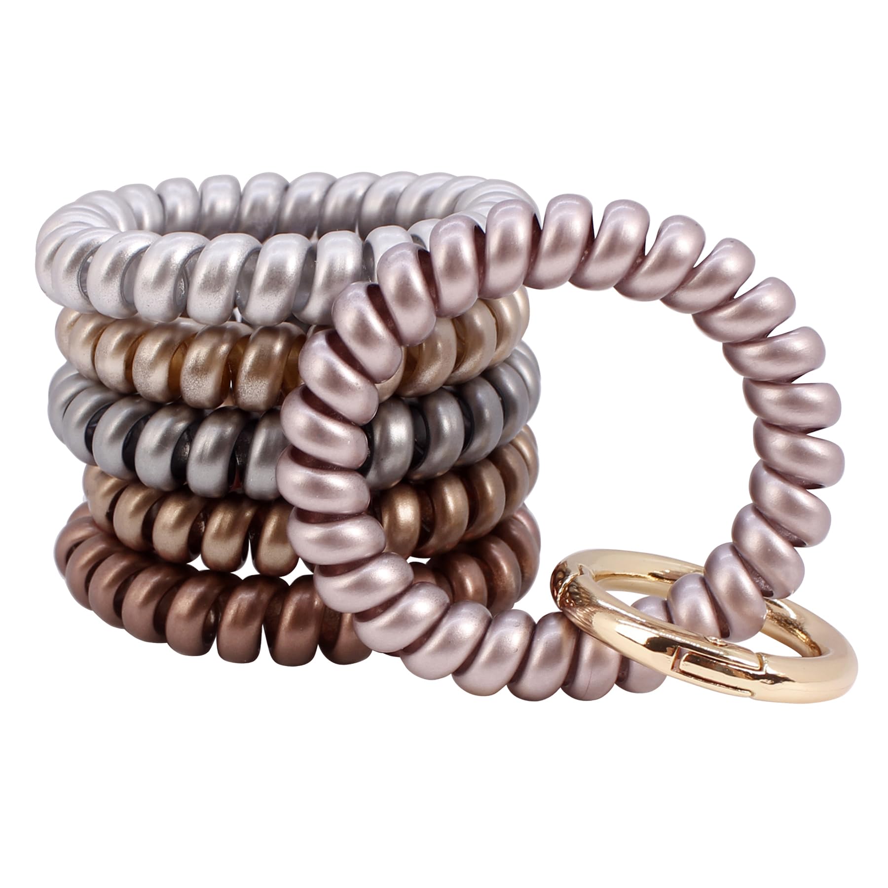 BIHRTC Wrist Key Chain Spring Flexible Spiral Wrist Coil Sauna Keychain