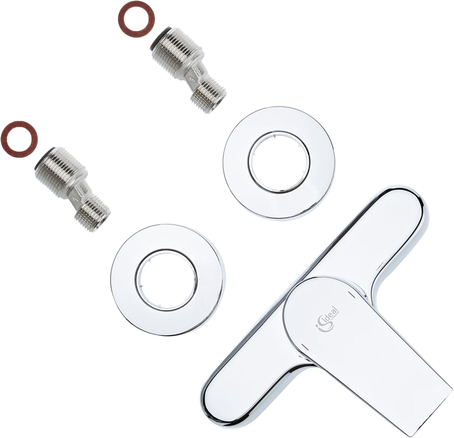 Ideal Standard Tesi Shower Fittings, Set of 1, Silver, A6694AA