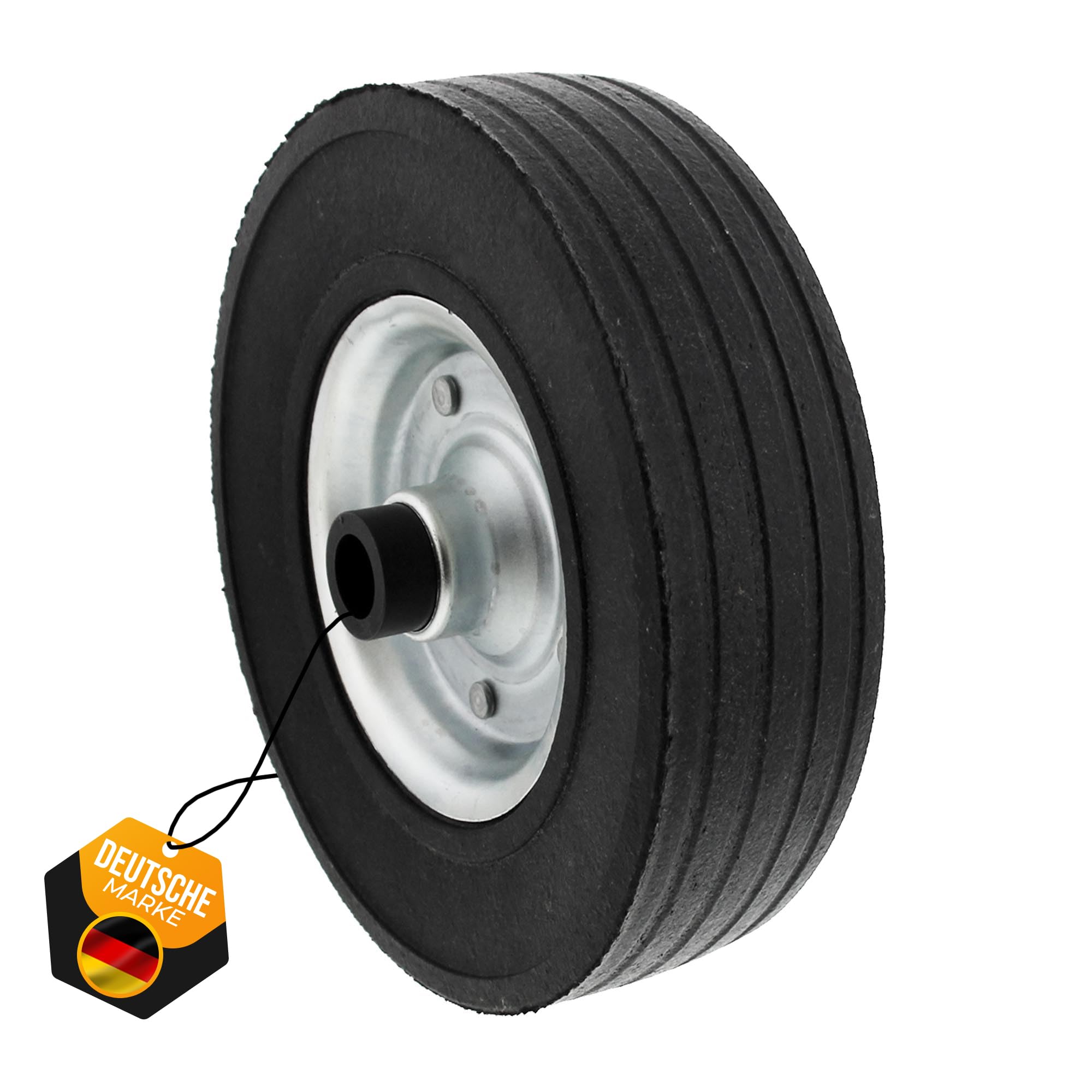 The Drive Ersatzrad 225x70mm für Anhänger Automatik-Stützrad Vollgummi auf Metallfelge passend für Winterhoff 5452 Rad 255 SB 115/033