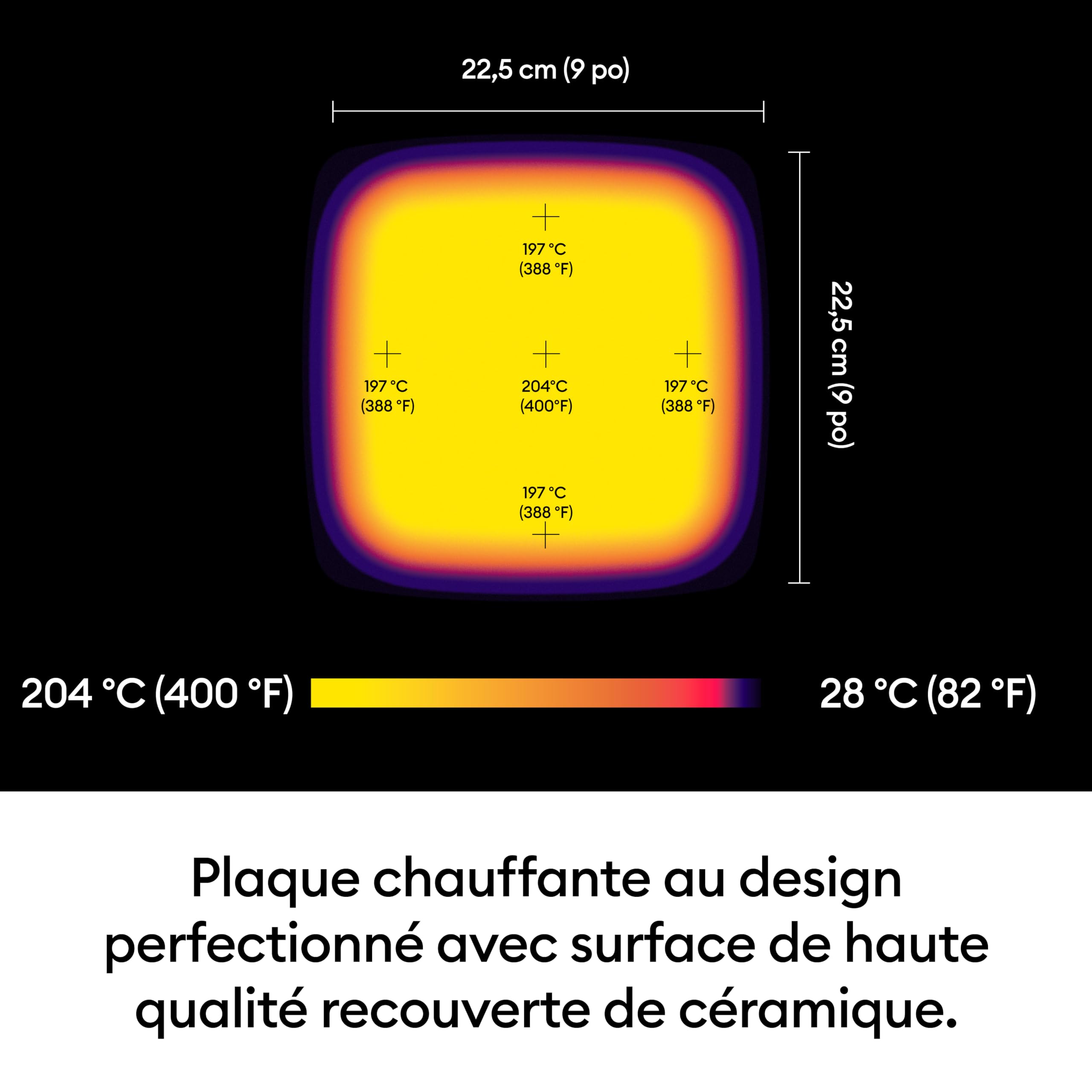 Cricut EasyPress 3, Plaque chauffante de 22, 5 cm x 22, 5 cm (9 po x 9 po), Presse à chaud pour T-shirts, coussins, tote bags et plus, Pour une utilisation avec le vinyle thermocollant (HTV)