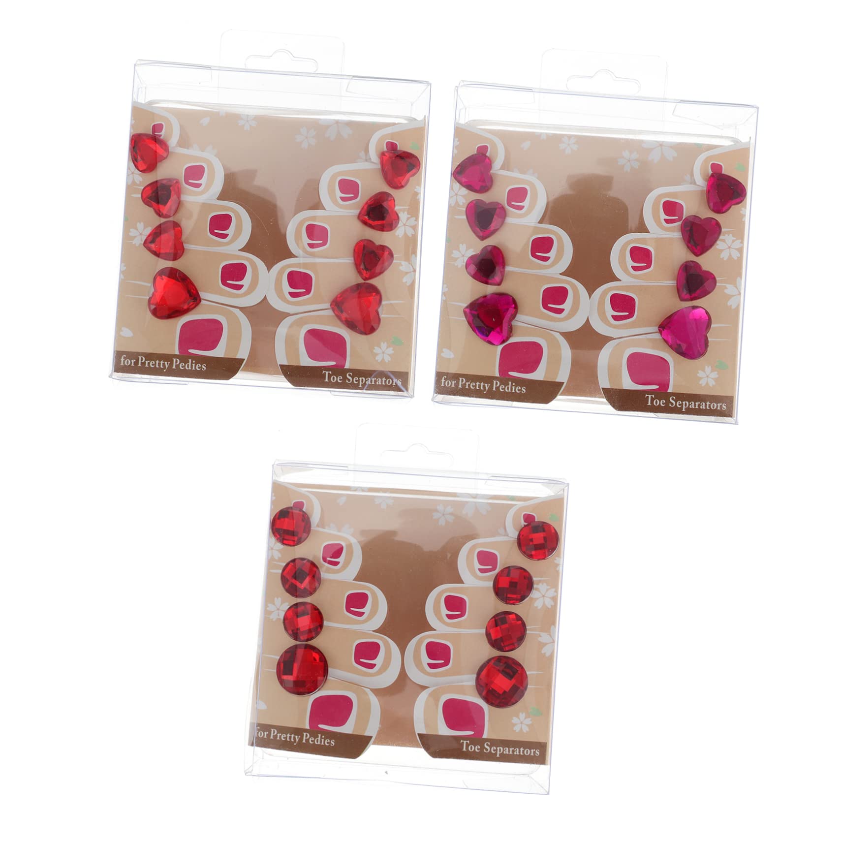 PACKOVE 24Pcs Silicone Toe Separators Comfortable Toe Spacers for Nail Art for Nail Polish Application