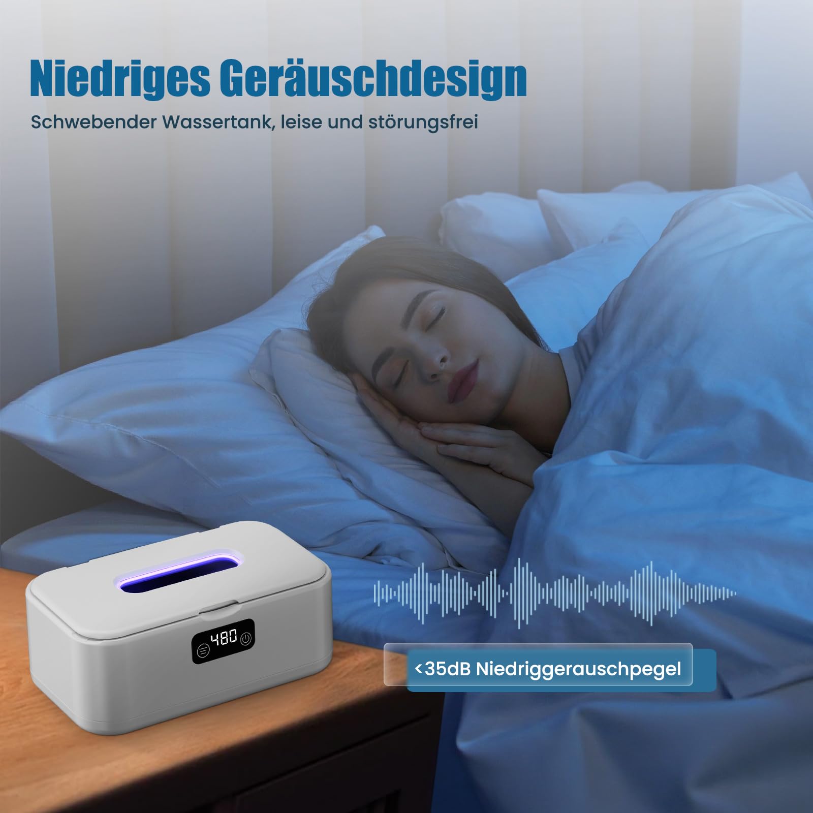 Ultraschallreinigungsgerät Brille, 49000Hz U-V Brillenreinigungsgerät | mit 5 Zeitfunktione, Digitalanzeige, 800ml Ultrasonic Cleaner, für Zahnersatz Brillen Schmuck Uhren Münzen