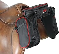 Vista 3 de TrailMax Bolsa compacta con pompa inglesa con bolsillo para caballo; bolsa de sillín de caballo con bolsillo frontal inglés con funda para botella