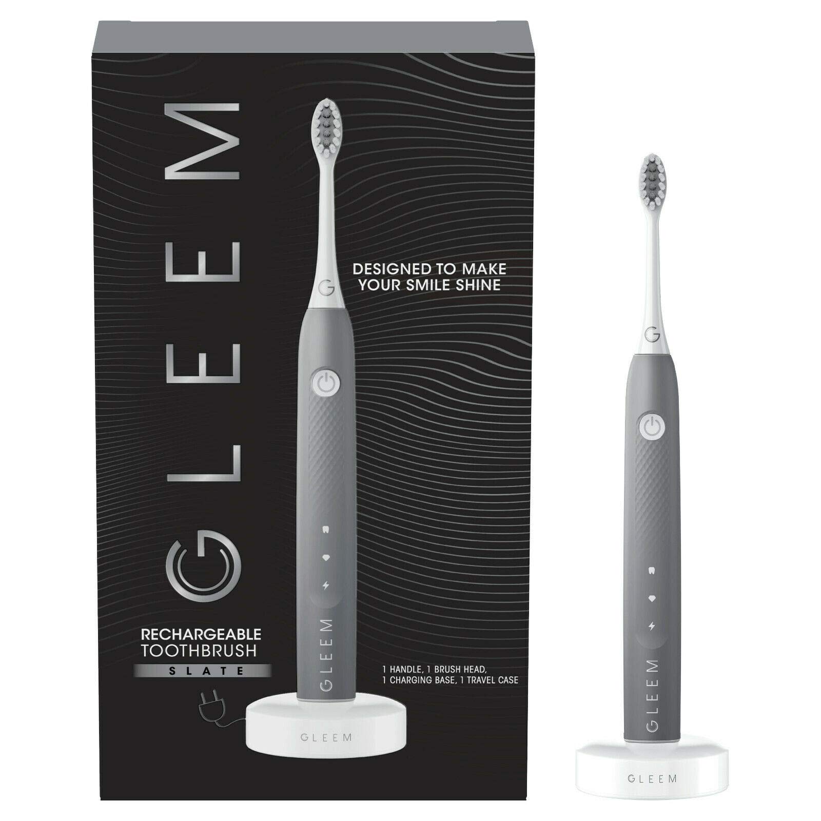 Gleem Rechargeable Electric Toothbrush Slate Gray