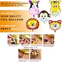 Party Propz Jungle Theme Birthday Decoration Kit - 85 Pcs Animal Theme Birthday Decorations, 2 ft Huge Animal Balloons, Jungle Safari Themed Bday Decoration Items For Kids gallery image