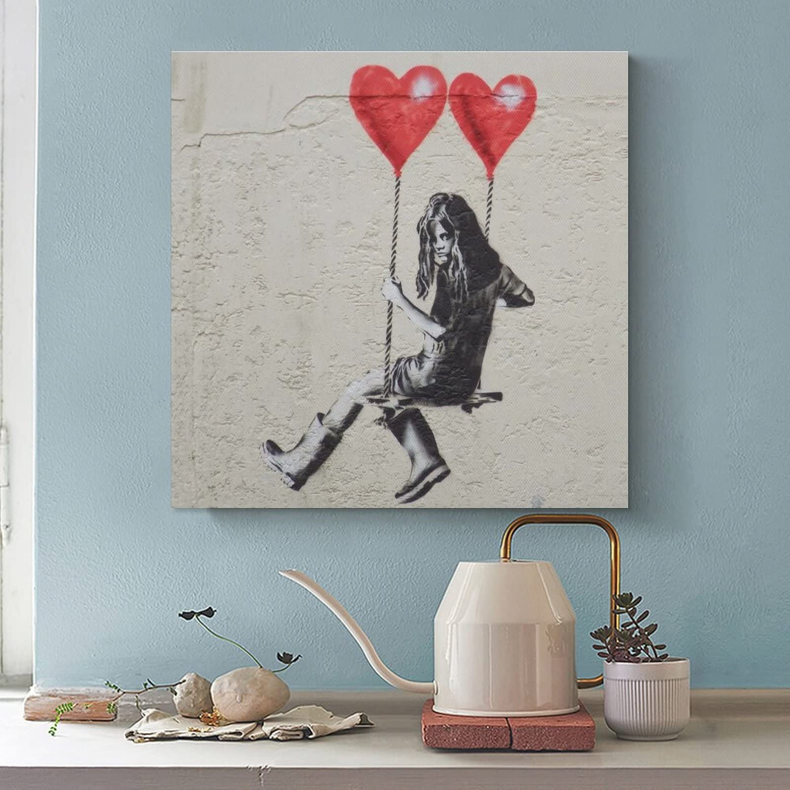 バンクシー ガールズ ウィズ バルーン リトグラフBANKSY