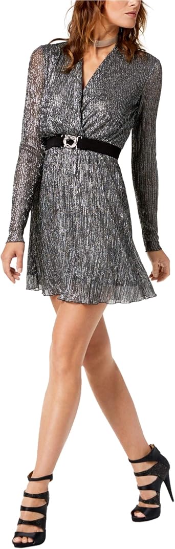 Just Cavalli Womens Snake Buckle Wrap Dress