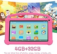 Vista 2 de YQSAVIOR Tabletas para niños, tableta Android 12 para niños, 4 GB de RAM, 32 GB ROM, tableta para niños pequeños, pantalla IPS de 7 pulgadas