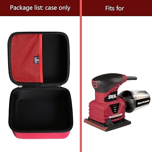Miniatura 4 de Tourmate Estuche rígido de repuesto para lijadora de palma Skil 7292-02, lijadora de palma Wen 6301, lijadora orbital negra y Decker (BDEQS300),
