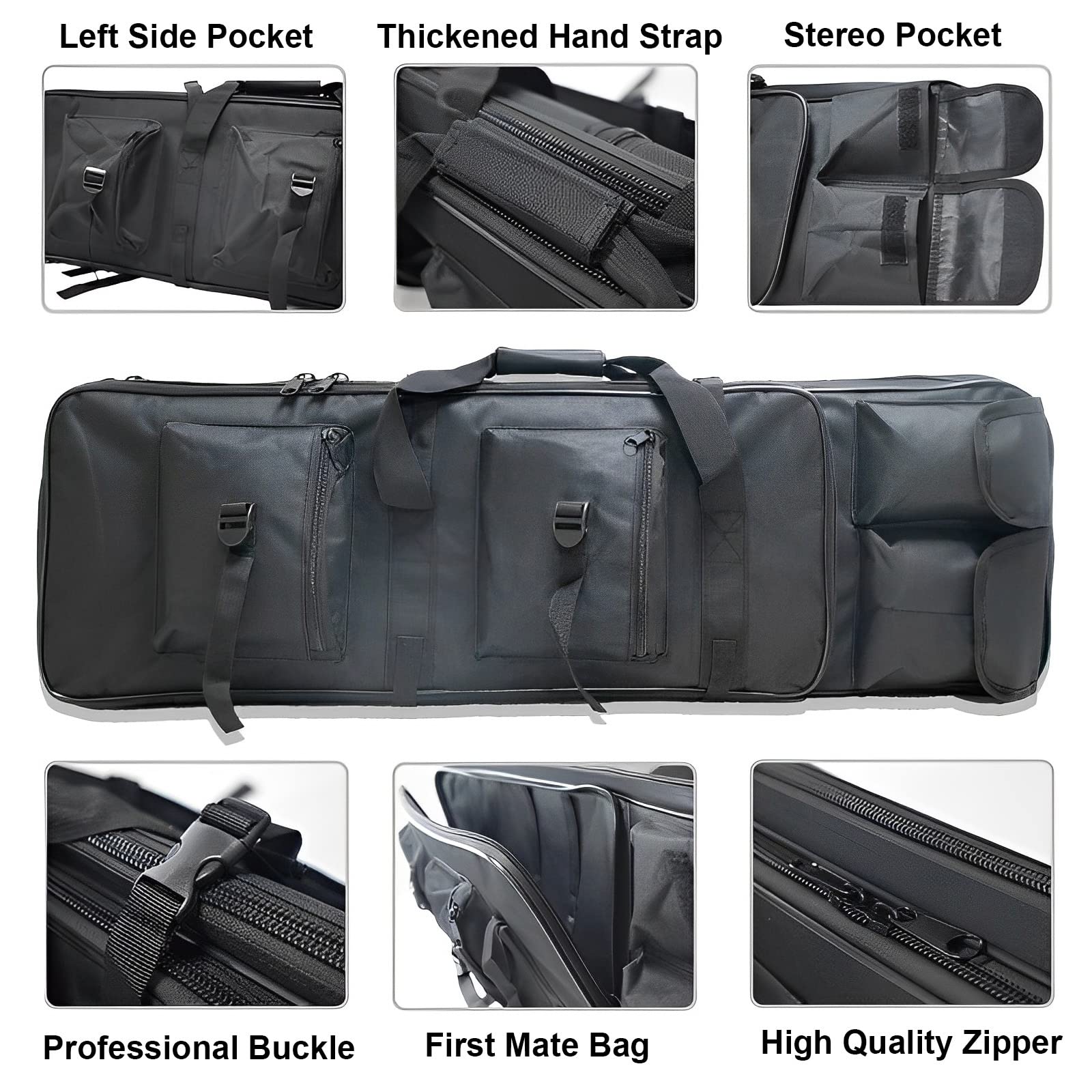 Bolsa táctica para Armas Armas largas, Bolsa Doble para Armas de 85/100/120 cm con Correa Ajustable para el Hombro, Estuche para Armas largas para Almacenamiento de Equipo de Caza
