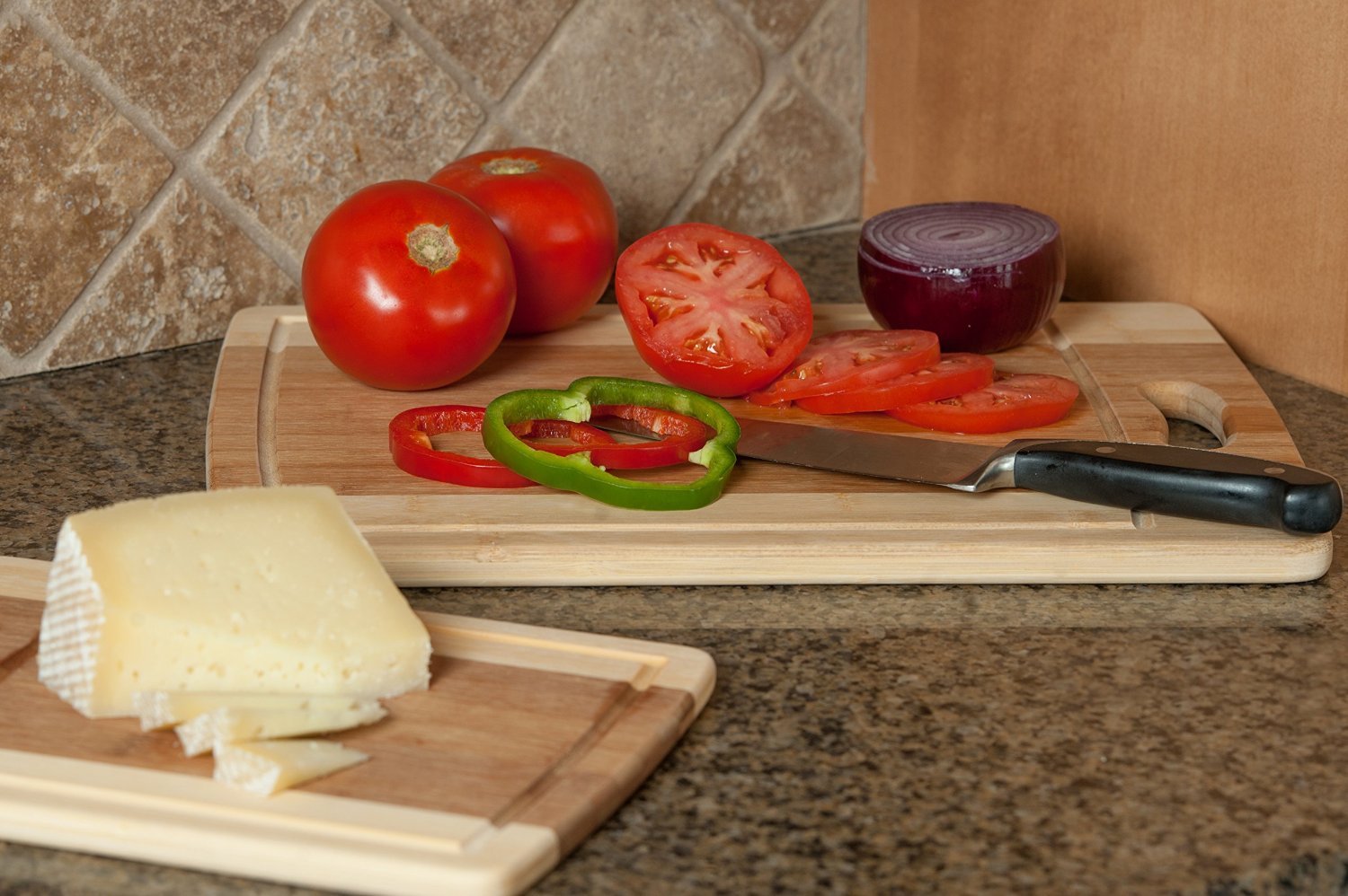 Organic Bamboo Cutting Board 3PC Set, Heim Concept Various Convenient Sizes Eco- Friendly Bamboo Premium Wood Chopping Board With Drip Groove by Heim Concept