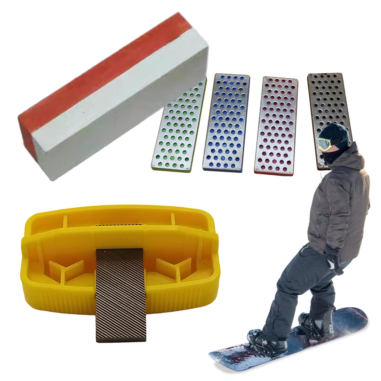 Kit d'affûtage de bord de ski – Ensemble ergonomique antidérapant | Kit de réglage de planche à neige, pour l'entretien du ski, pour les amateurs de famille, de sports de plein air, de
