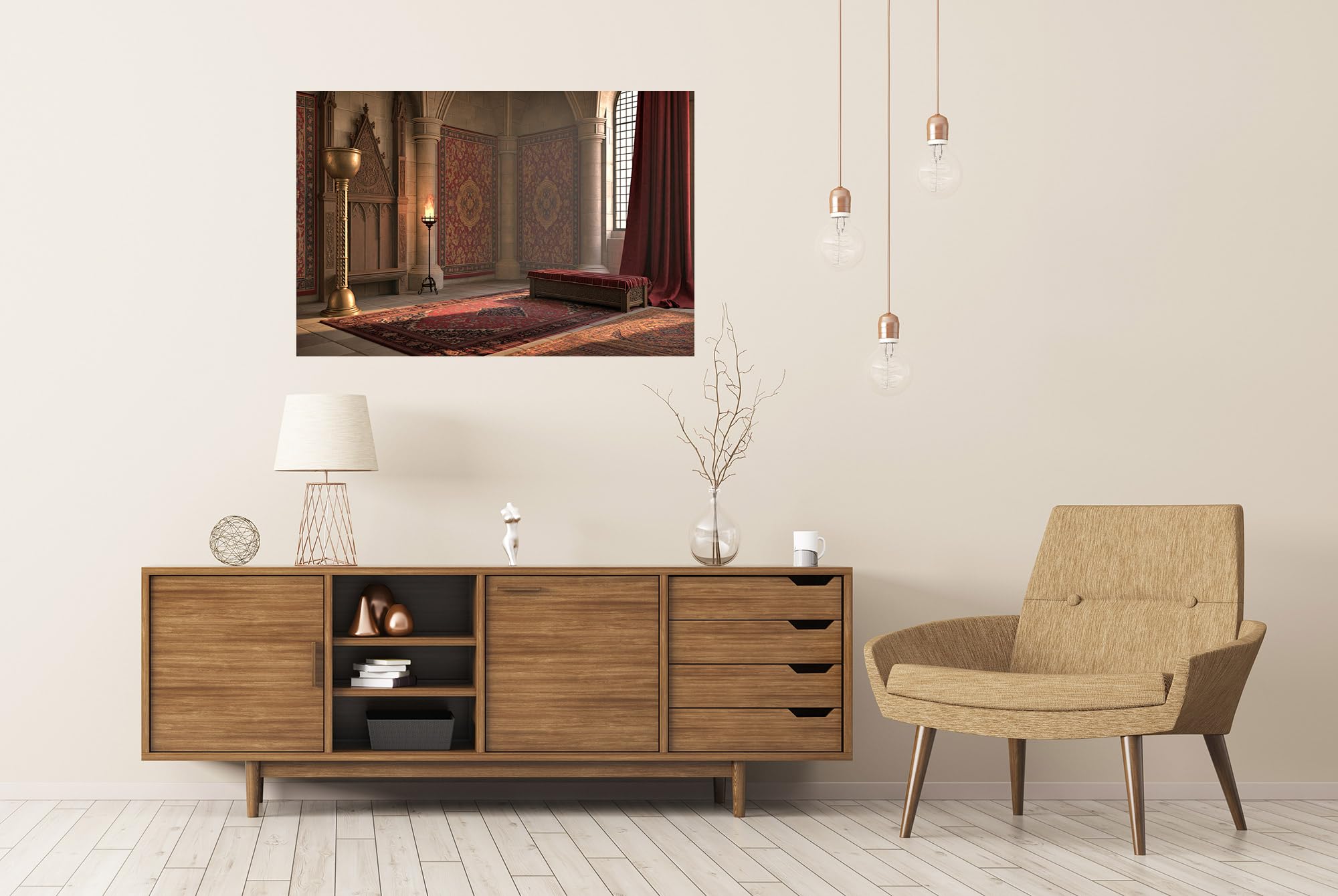 islandburner Póster de primera calidad con diseño de castillo místico para sala de estar para amigos de la historia, formato grande